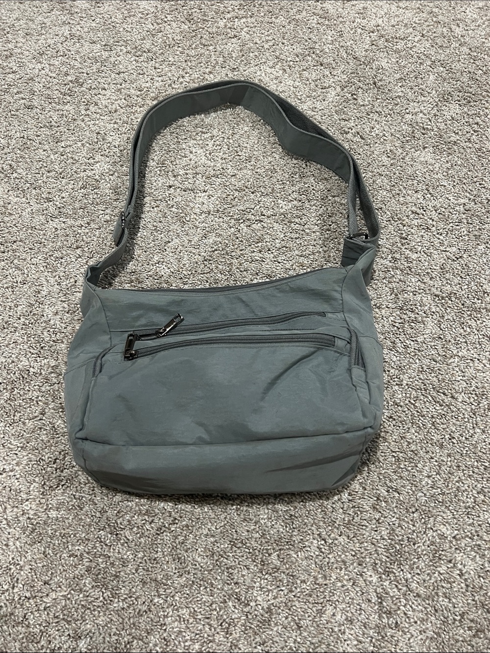 Grey Crossbody Shoulder Bag - Casual Everyday Carry